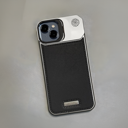 Luxury Leather & Metal Frame Case